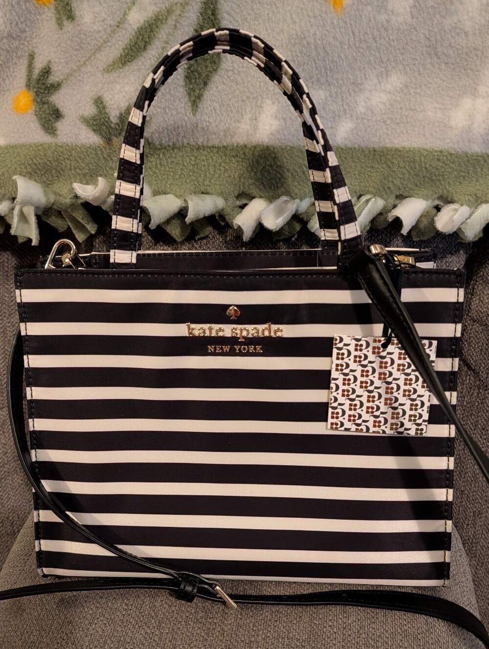 Kate Spade Watson Lane Sam Striped Satchel... NEW